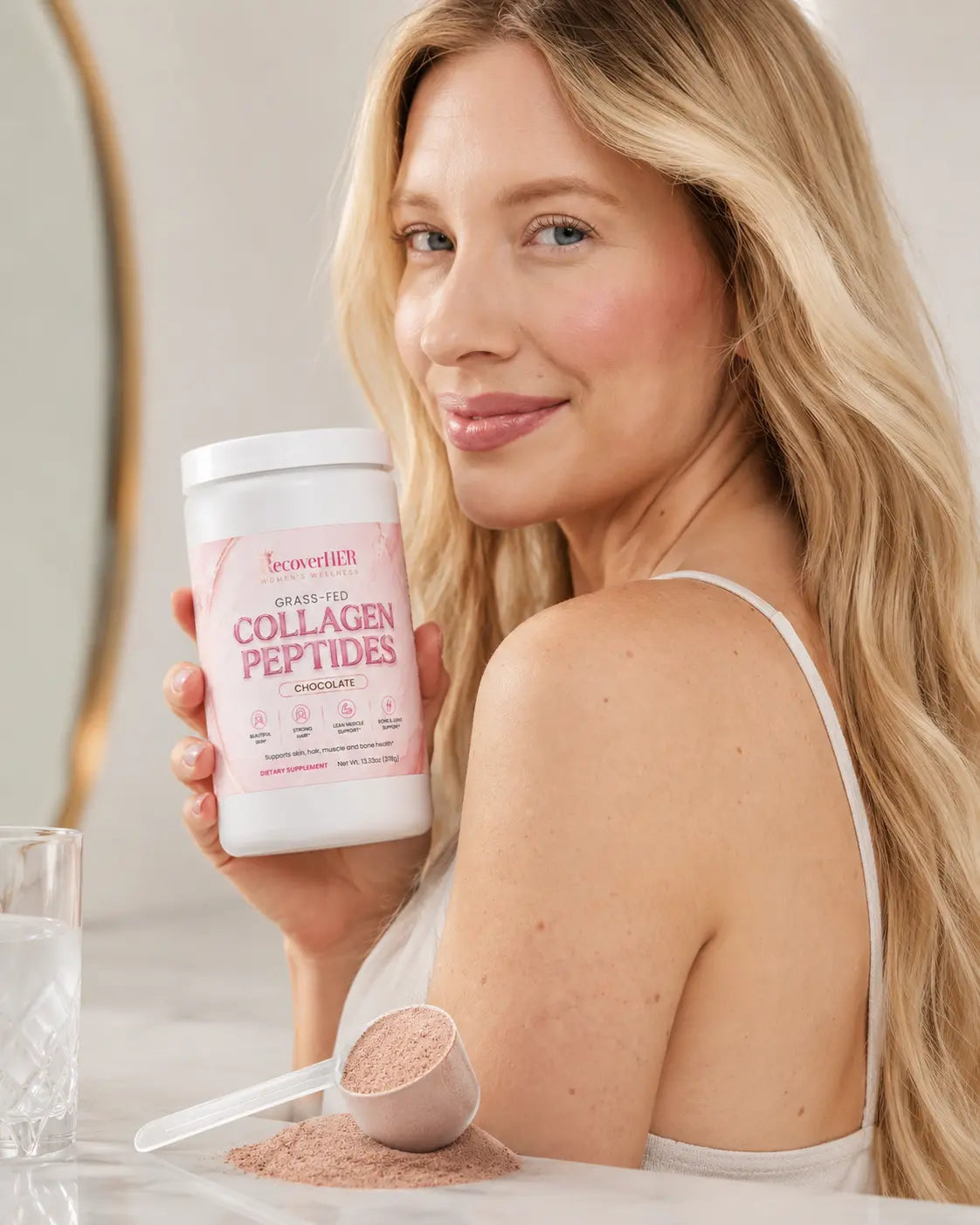 RecoverHER wellness in her routine
